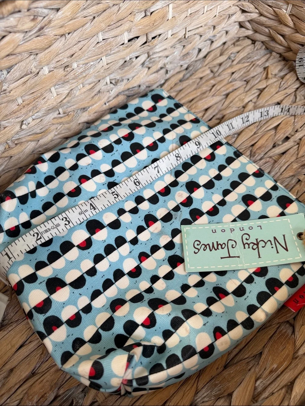 Blue Geometric Cosmetic Pouch